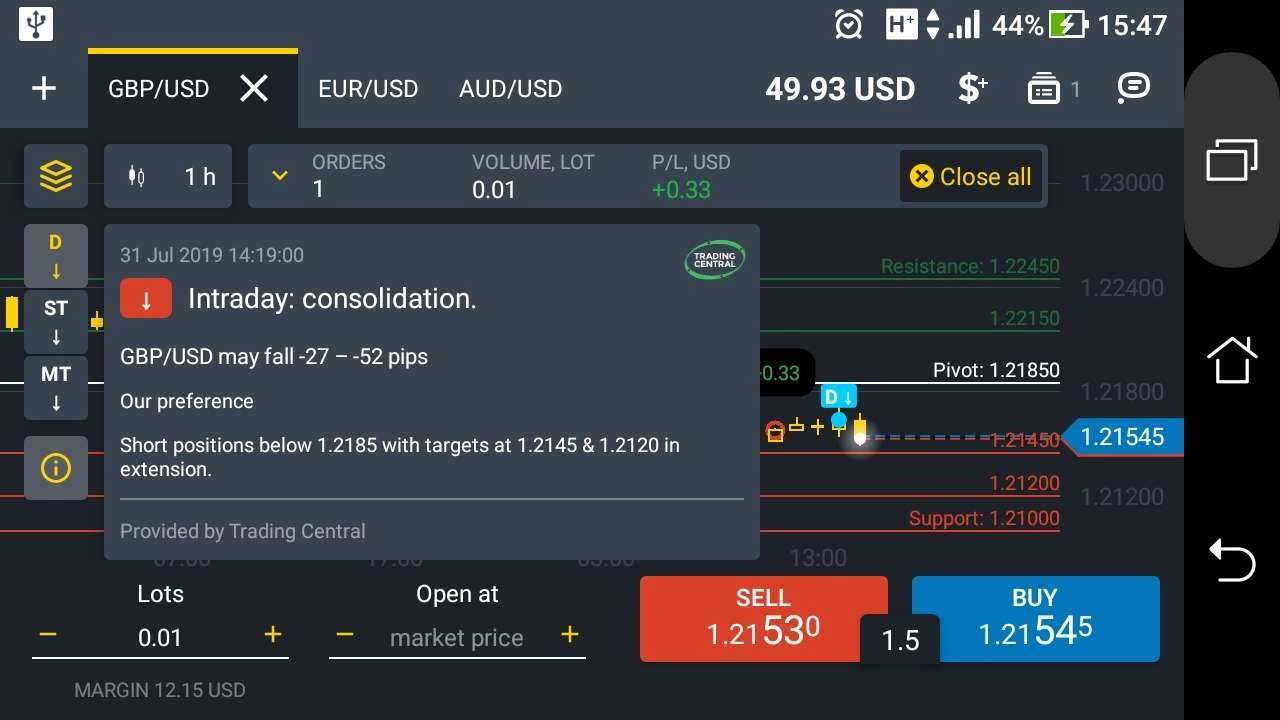 Screenshot Sistem Trading